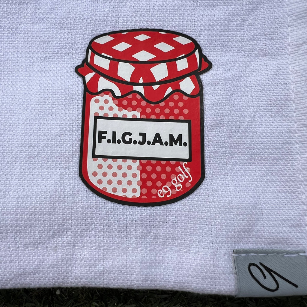 "FIGJAM" (F I'm Good Just Ask Me) TOUR Caddie Golf Towel by e9 Golf