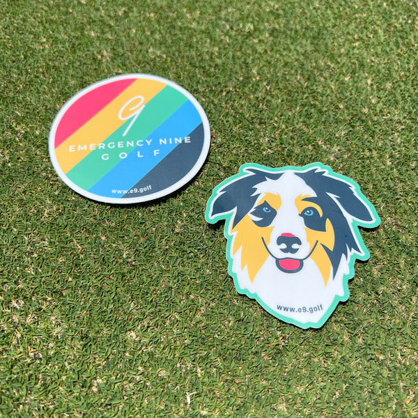 e9 golf Stickers - 4 pack