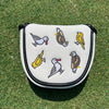 e9 golf Round Mallet Putter Cover - “Fore the Birds” -