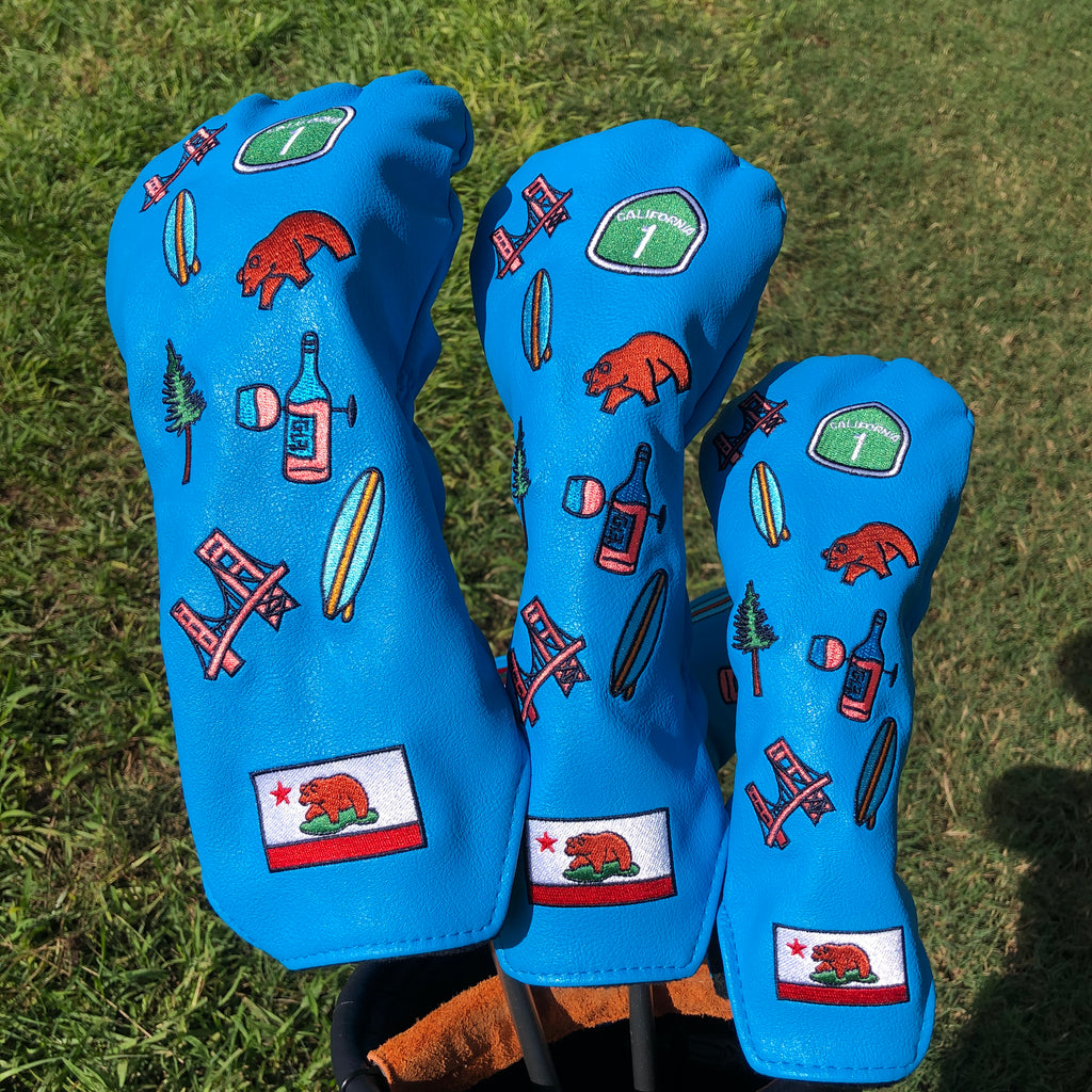 e9 golf "State of Mind" California Golf Head Cover - Driver, Fairway, Hybrid, Blade and Mallet