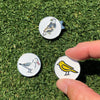 e9 golf "Fore the Birds" Golf Hat Clip Set with Three Ball Markers